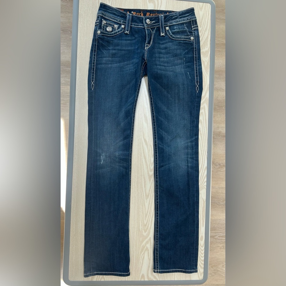 Rock Revival Tori straight leg Blue Denim Jeans size28